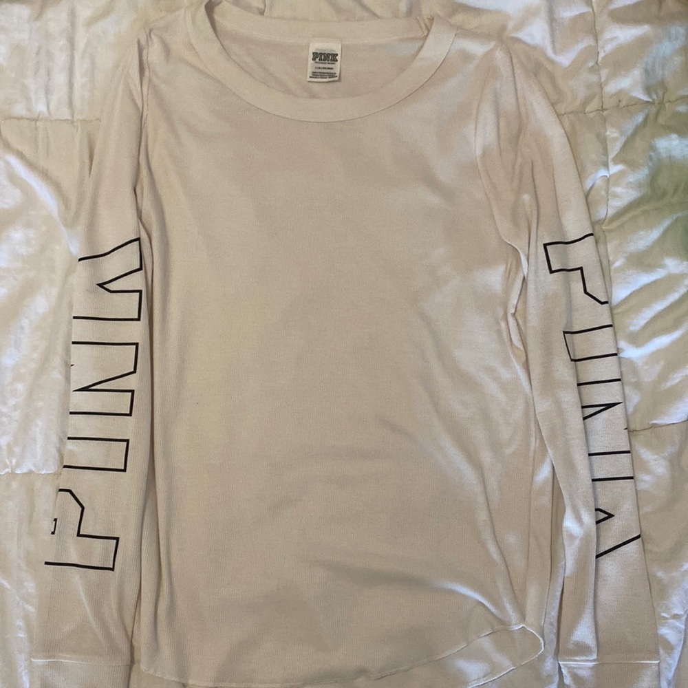 White Victoria’s Secret Pink long sleeve shirt